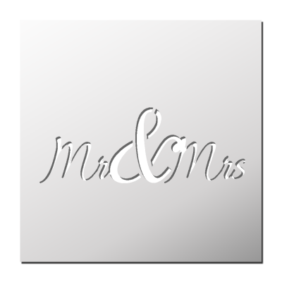 Pochoir Mr & Mrs