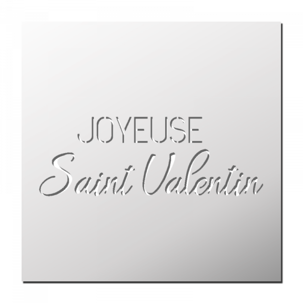 Pochoir Joyeuse St Valentin