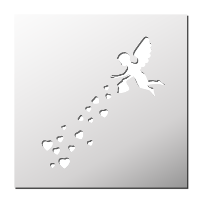 Pochoir Ange & Coeurs