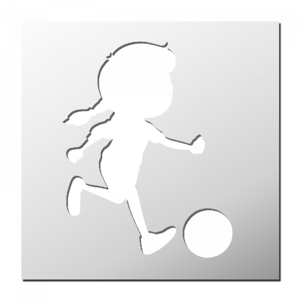 Pochoir Footballeuse