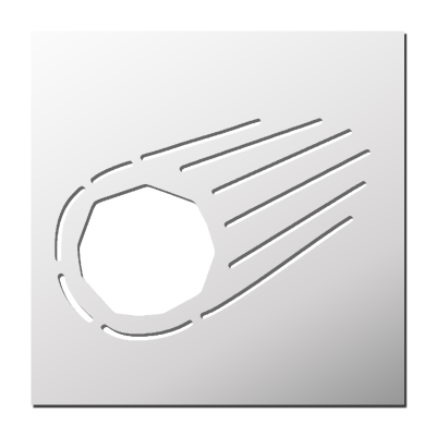 Pochoir Météorite