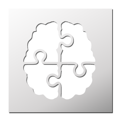 Pochoir Puzzle Cerveau