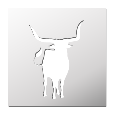 Pochoir Vache Texas Longhorn