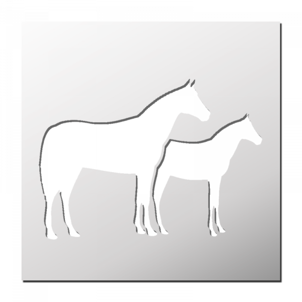 Pochoir Chevaux