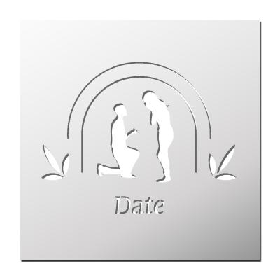 Pochoir Date de Mariage