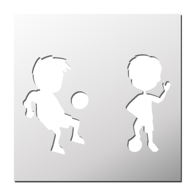 Pochoir Enfants Football