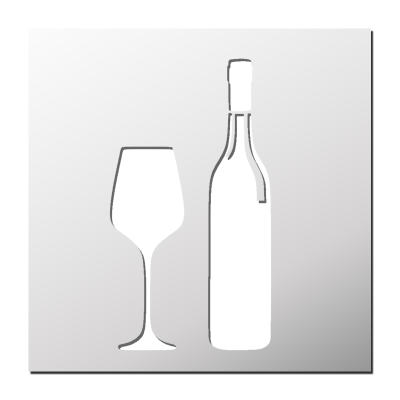Pochoir Verre de Vin