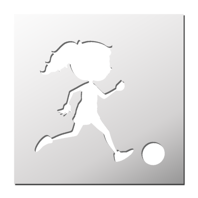 Pochoir Footballeuse
