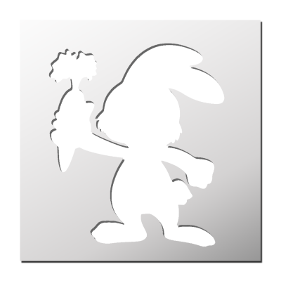 Pochoir Lapin avec carotte