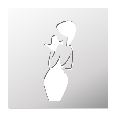 Pochoir Silhouette d’une femme