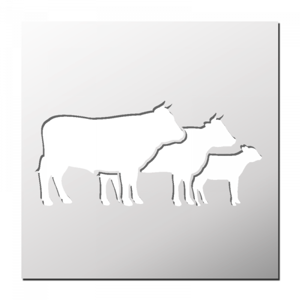 Pochoir Taureau Vache Veau