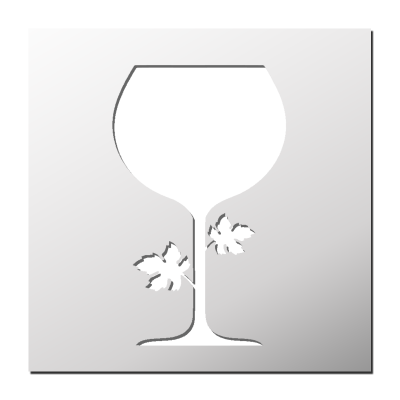 Pochoir Verre de Vin