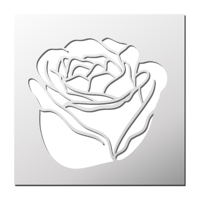 Pochoir Bouton de Rose