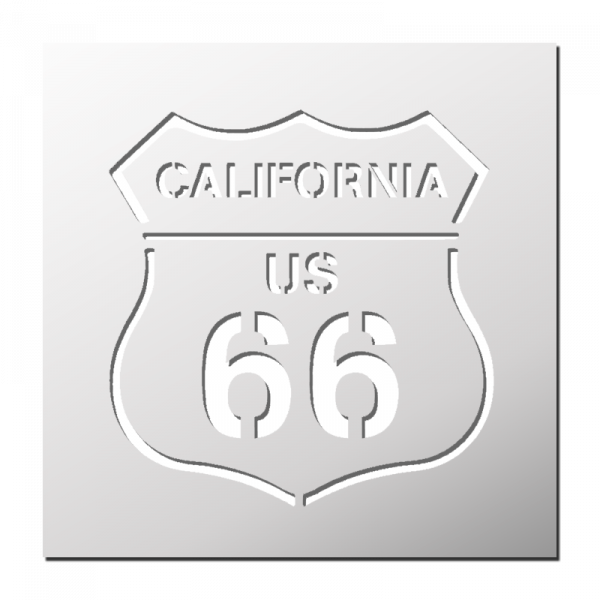 Pochoir Route 66 CALIFORNIA