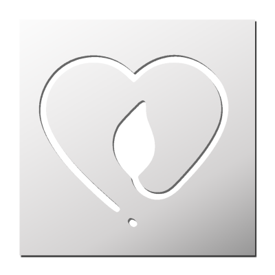 Pochoir Coeur Ecologie