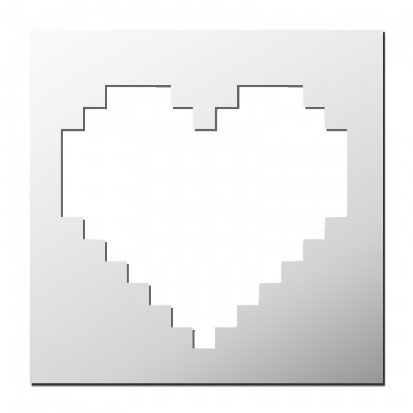 Pochoir Coeur Pixel