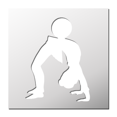 Pochoir Contorsionniste