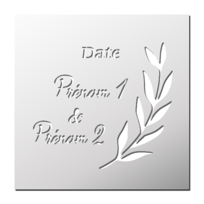 Pochoir Déco Prénoms + Date Mariage