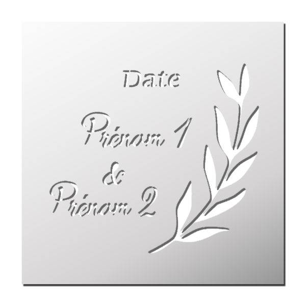 Pochoir Déco Prénoms + Date Mariage