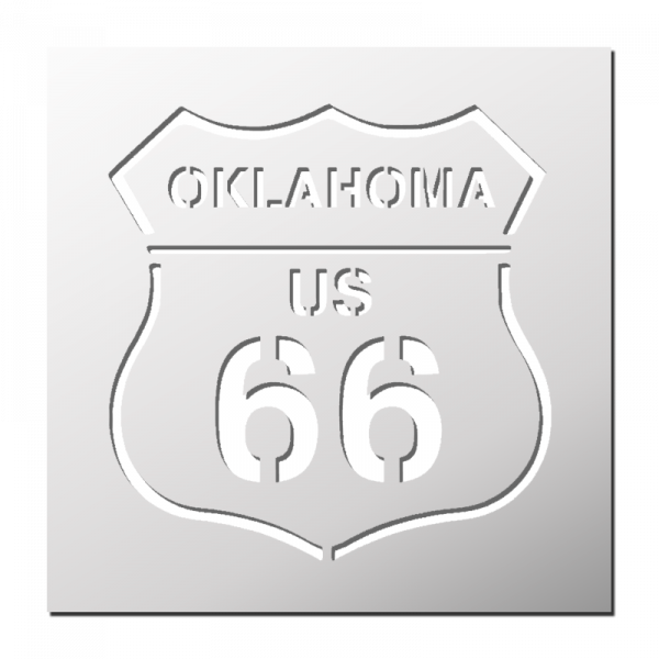 Pochoir Route 66 OKLAHOMA