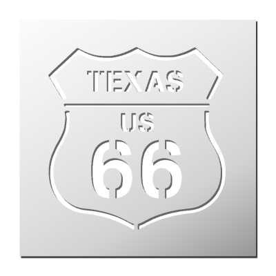 Pochoir Route 66 TEXAS