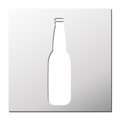 Pochoir Bouteille en verre