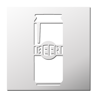 Pochoir Canette de Bière