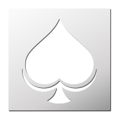 Pochoir Carte Pique