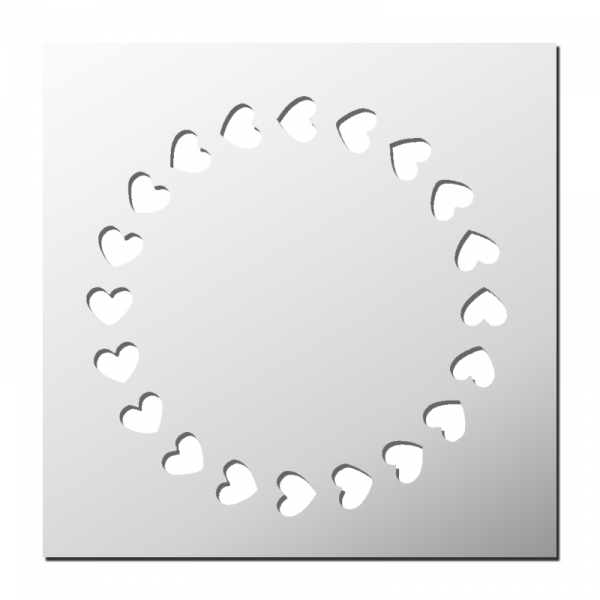 Pochoir Couronne de Coeurs