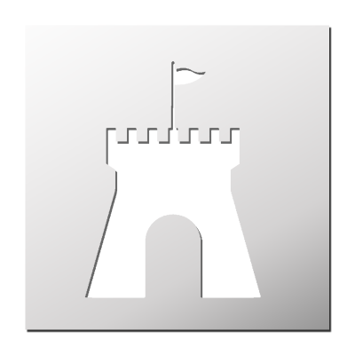 Pochoir Château Fort