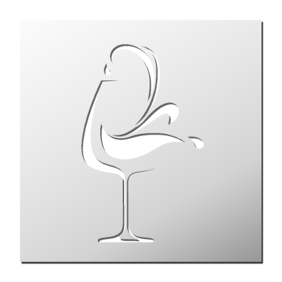 Pochoir Verre de Vin