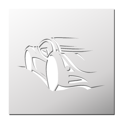 Pochoir Voiture de Sport