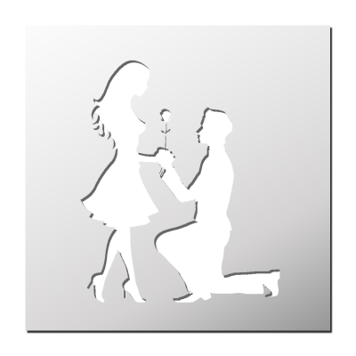 Pochoir Demande en Mariage