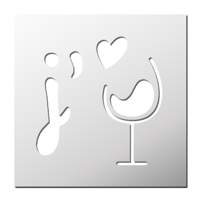 Pochoir J’aime le Vin