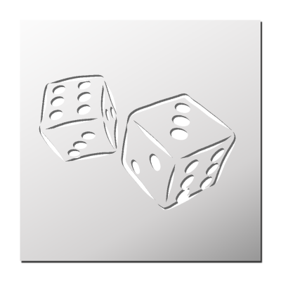 Pochoir Jeu de dés