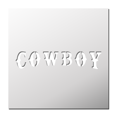 Pochoir COWBOY