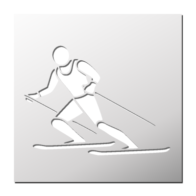 Pochoir Skieur