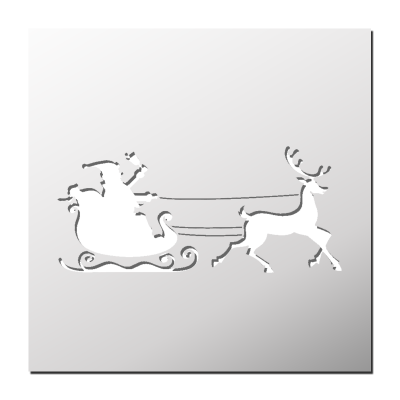 Pochoir Traineau du Père Noël