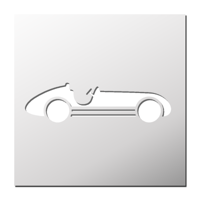 Pochoir Voiture de sport ancienne