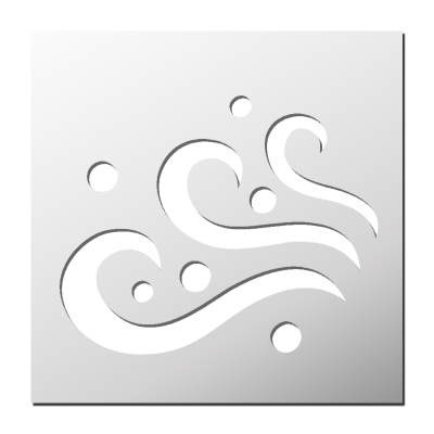 Pochoir Vague