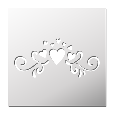 Pochoir Ornement Coeur