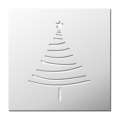 Pochoir Sapin de Noël