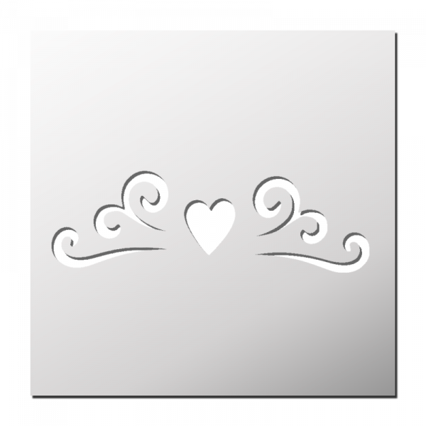 Pochoir Arabesque Coeur