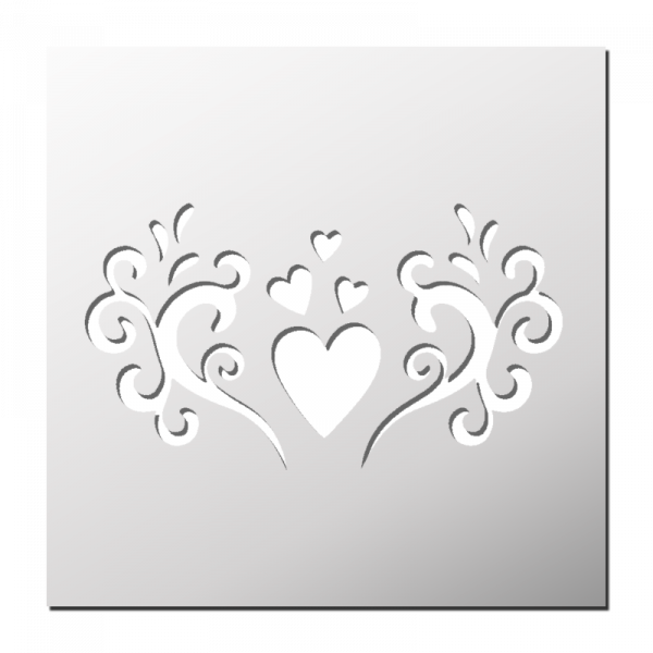 Pochoir Arabesque Coeur