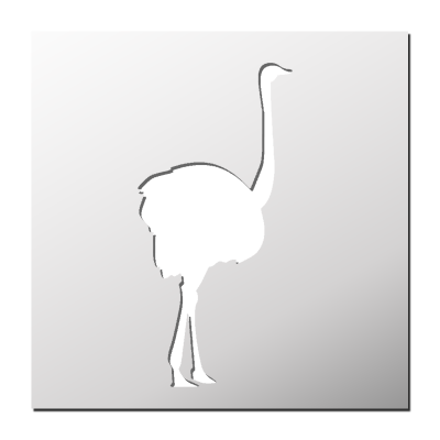 Pochoir Autruche