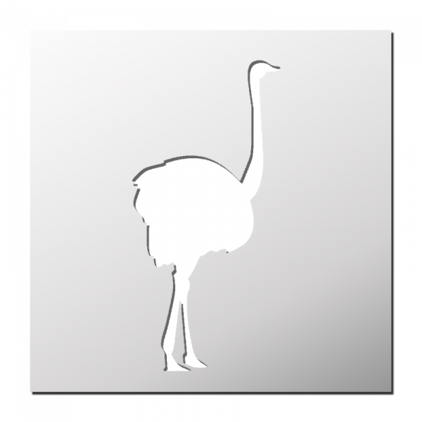 Pochoir Autruche