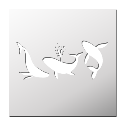 Pochoir Baleines