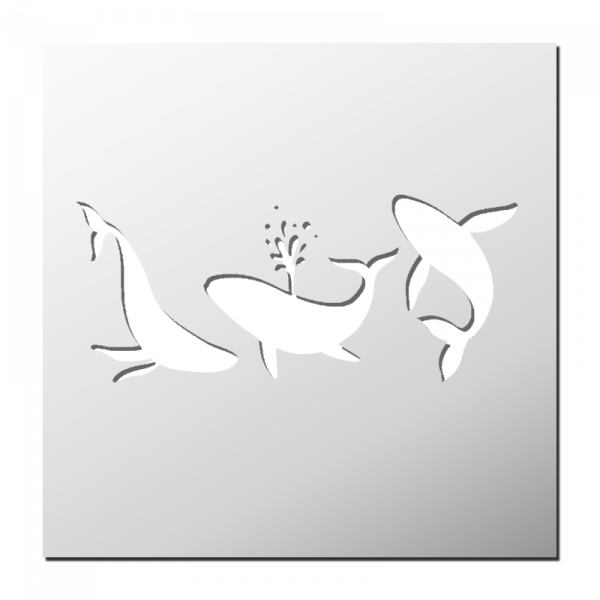 Pochoir Baleines