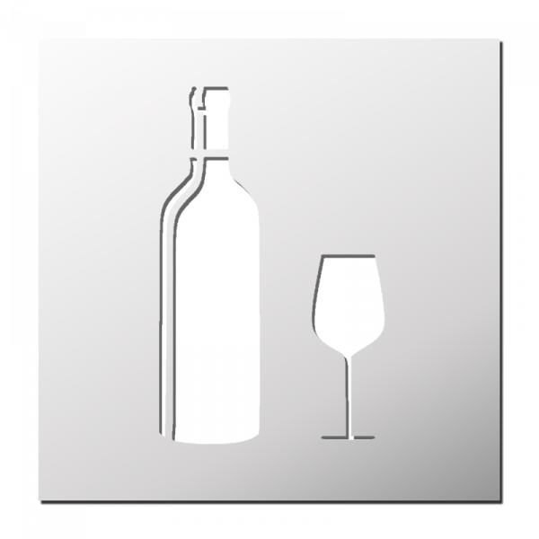Pochoir Bouteille de Vin