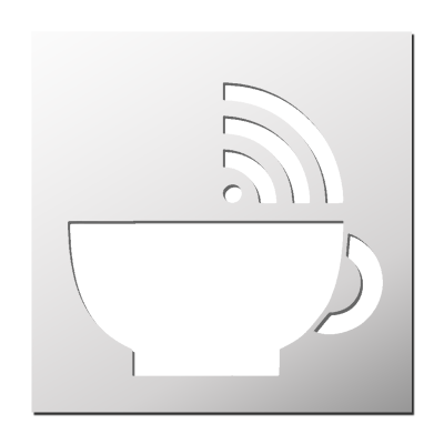 Pochoir Café Wifi